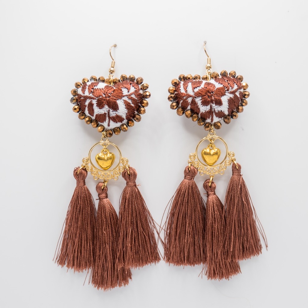 Renata Handmade Embroidered Earrings